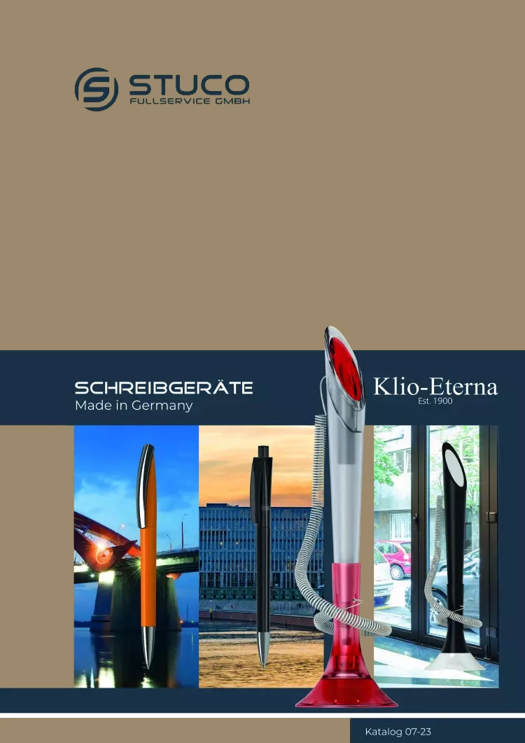 Werbeartikel Katalog für Schreibgeräte_Deckblatt