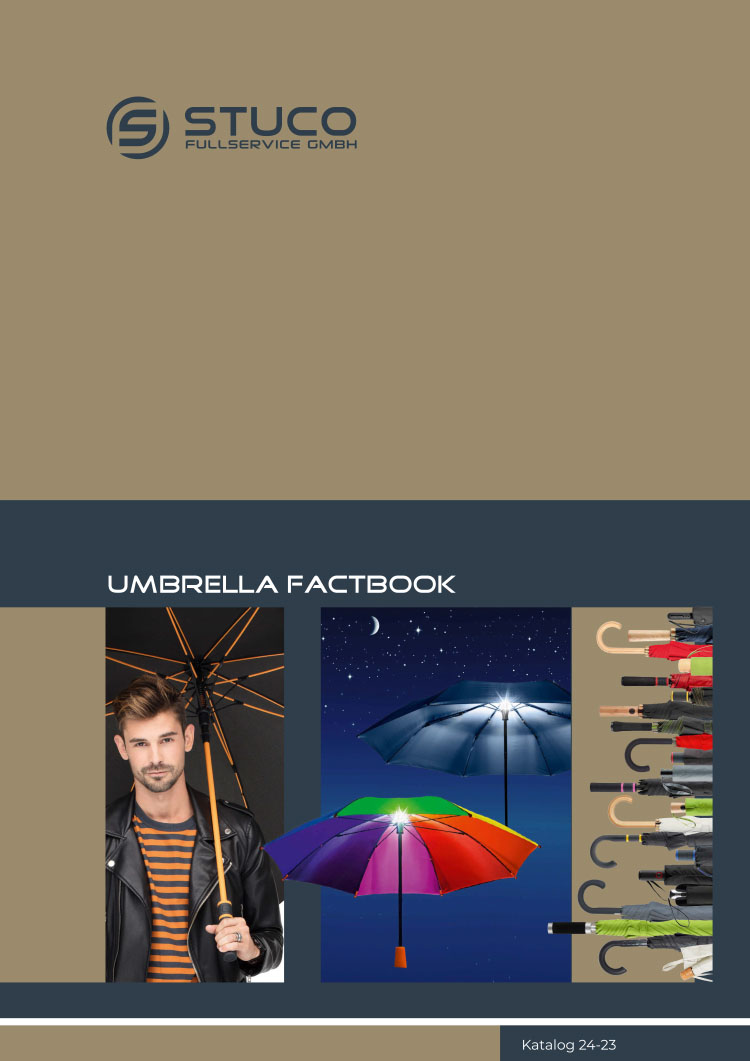 Werbeartikel Katalog für Schirme_Deckblatt