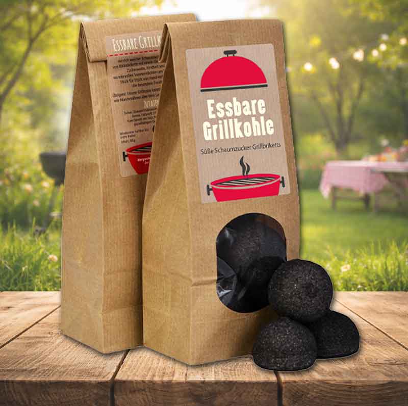 Sommerwerbeartikel Essbare Grillkohle