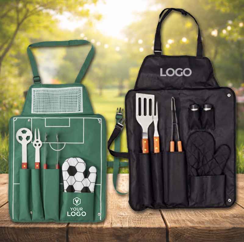 Sommerwerbeartikel Grillschürze mit und ohne Fußball Motiv