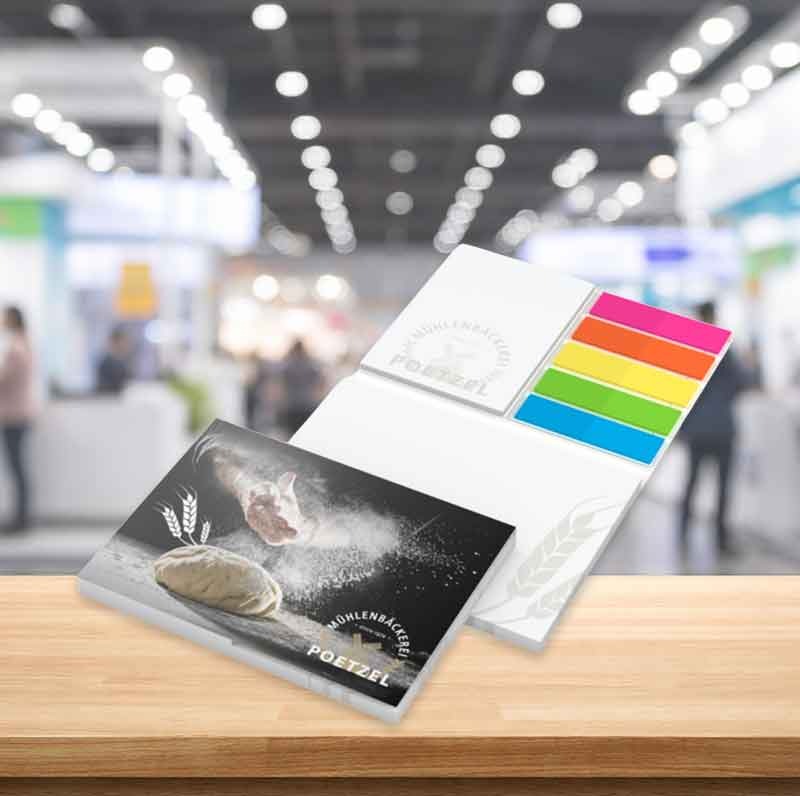 Werbeartikel für Messen. Haftnotizen