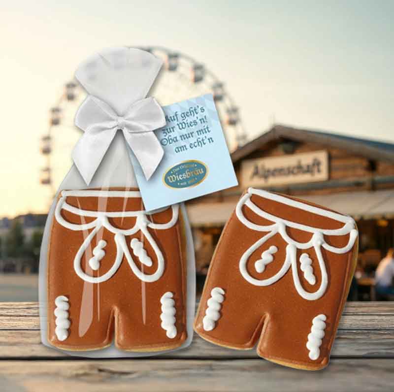 Oktoberfest Werbeartikel Cookie Lederhose