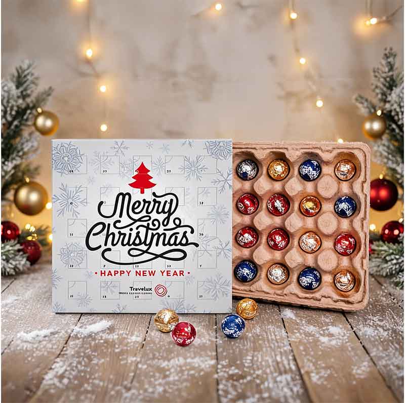 Adventskalender als Werbeartikel Eco Lindt