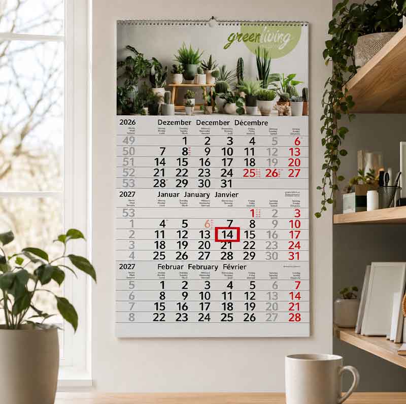 3-monatskalender als Werbeartikel