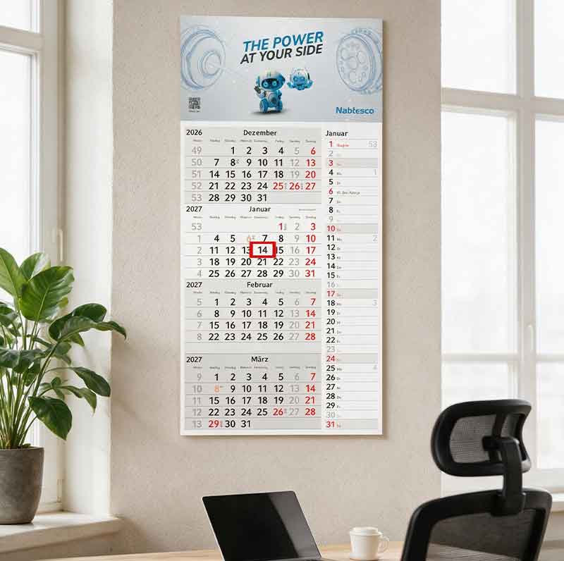 4-Post Kalender als Werbeartikel