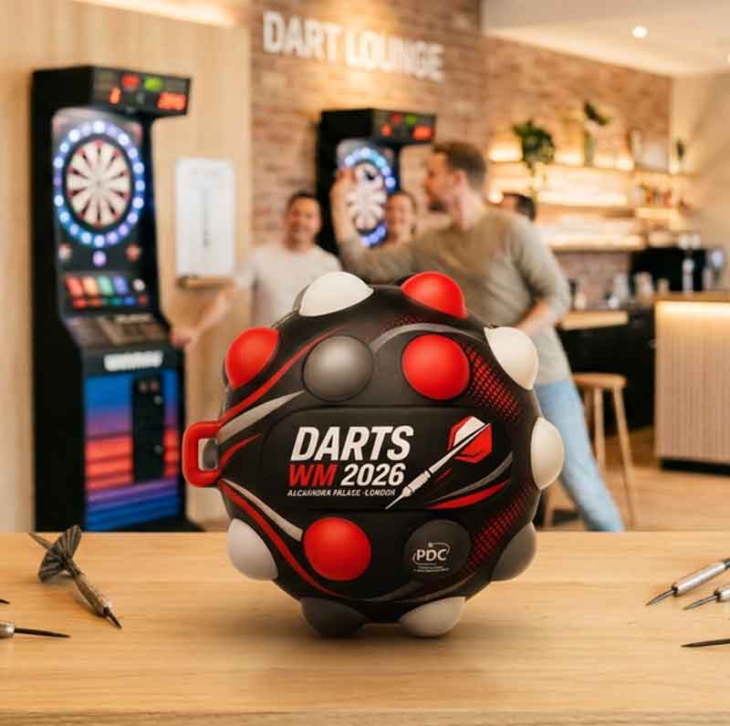 Werbeartikel für Darts WM - Antistressball in Darts Optik