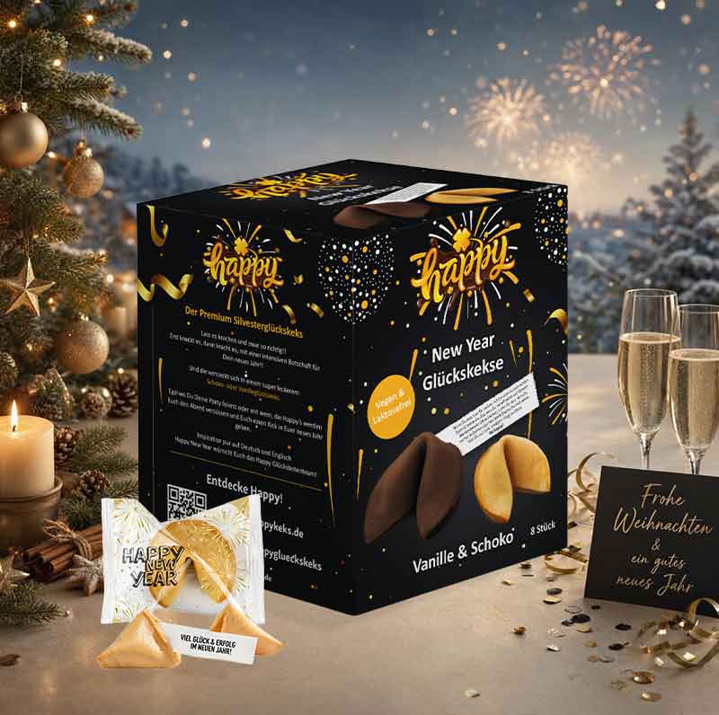 Werbeartikel für Weihnachten und Silvester - Glückskekse
