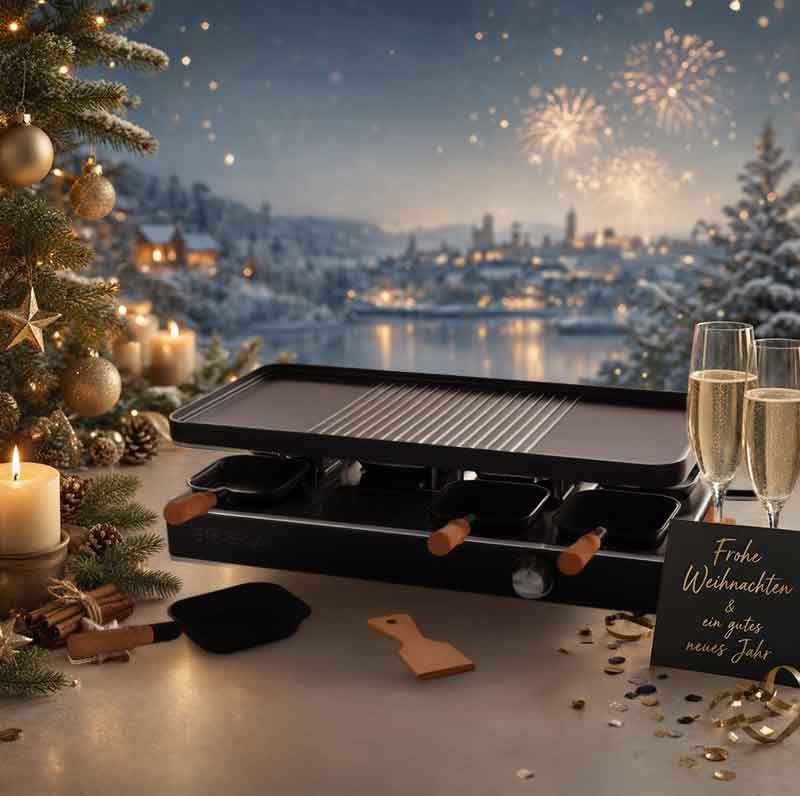 Werbeartikel für Weihnachten und Silvester - Raclette