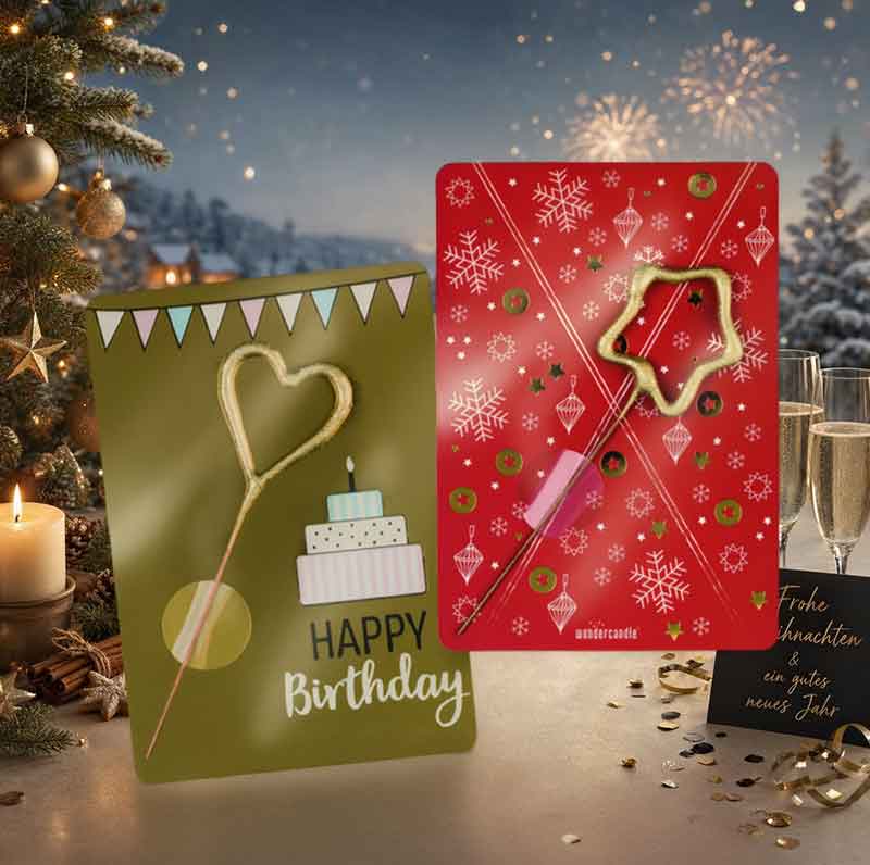 Werbeartikel für Weihnachten und Silvester - Wunderkerzen